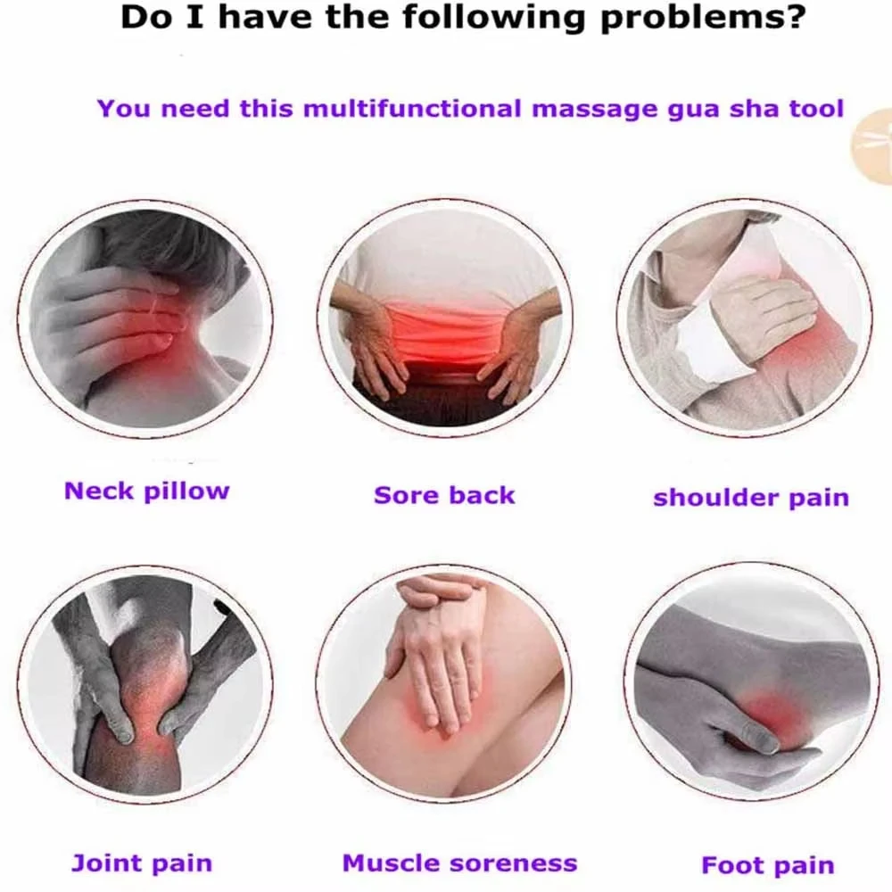 Home Gym Manual - Drewniane narzędzie do masażu Gua Sha,