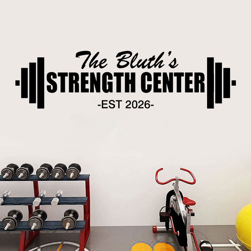 Home Gym Design Ideas - Spersonalizowana naklejka z nazwą na siłownię