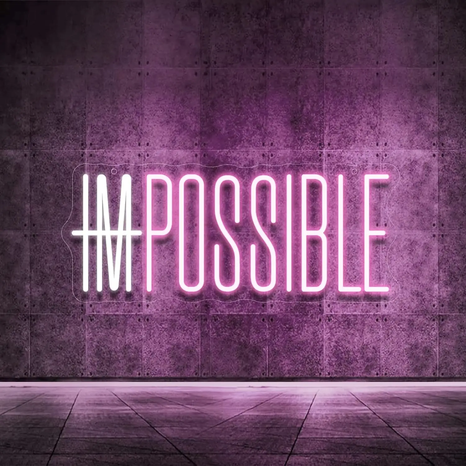 Home Gym Neon Sign - Neonowy Znak LED I'm Possible, Ściemnialna