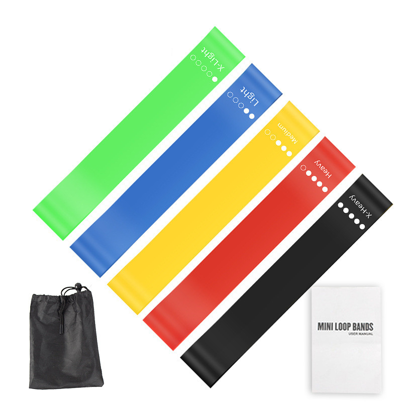 Home Gym Manual - Zestaw 5 gum oporowych TPE z