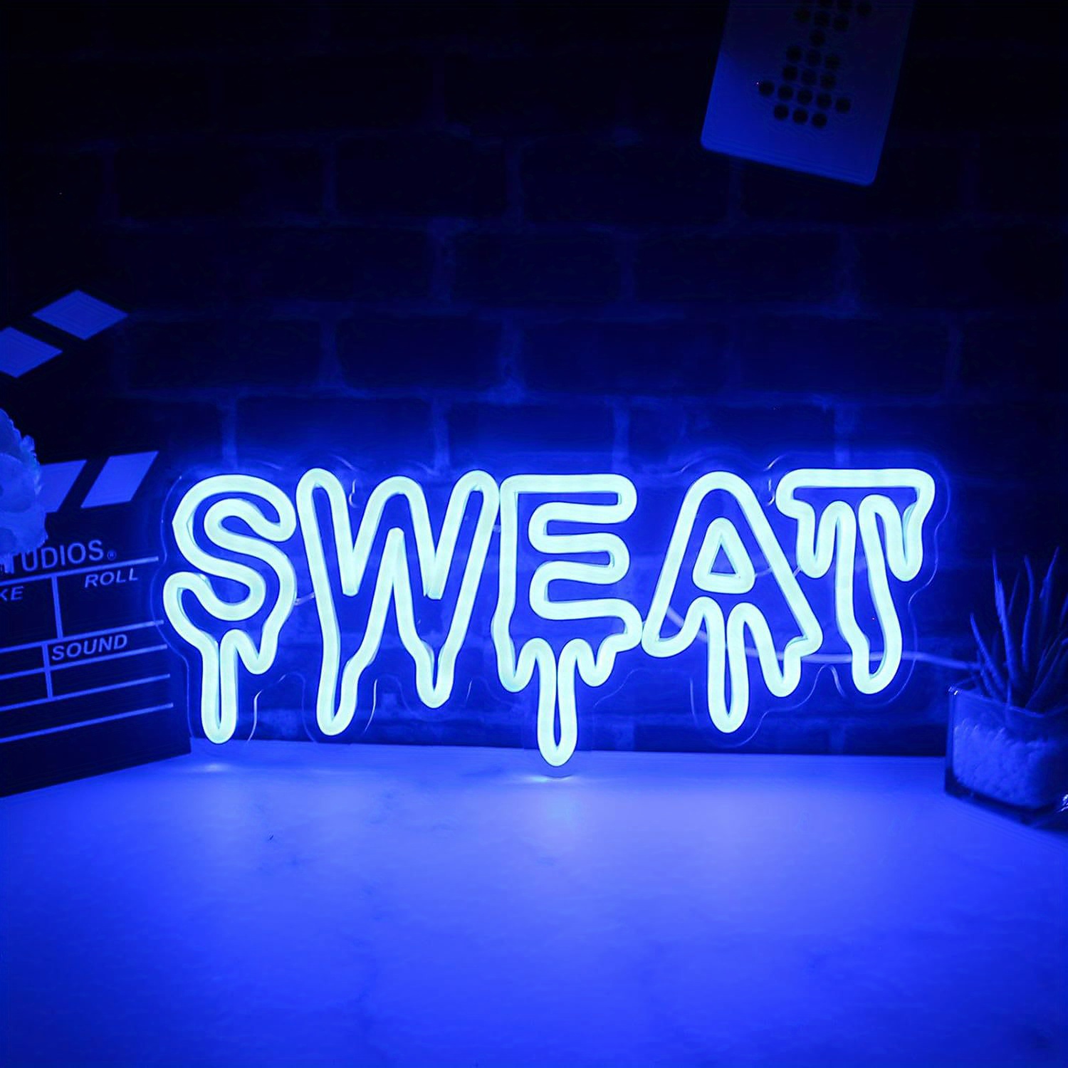 Niebieski neonowy znak LED z e – Home Gym Neon Sign recenzja i cena