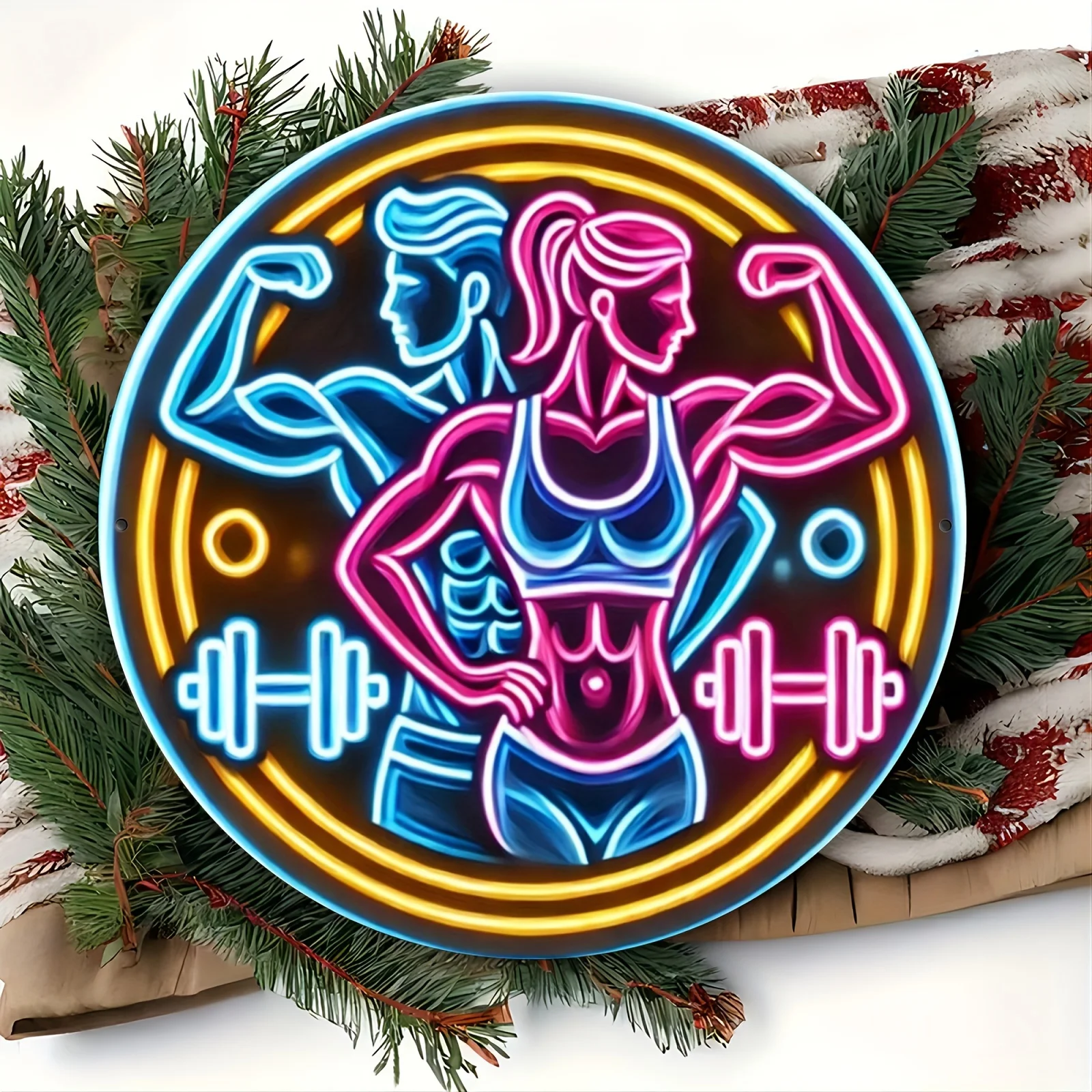 Metalowy Znak 2D Siłownia Fitn – Home Gym Neon Sign recenzja i cena