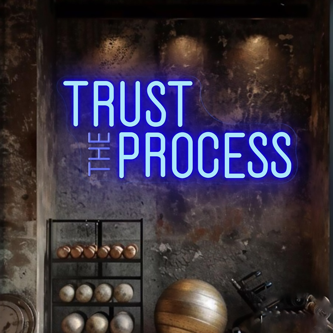 Neonowy Znak Trust The Process – Home Gym Neon Sign recenzja i cena