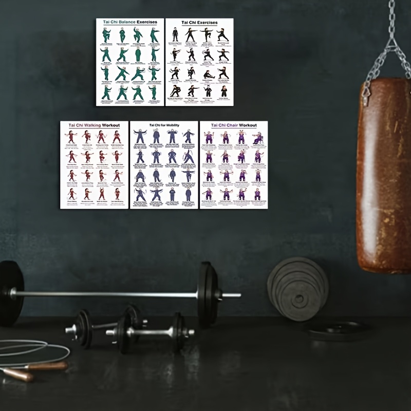 5 sztuk arkuszy ćwiczeń Tai Ch – Home Gym Routine recenzja i cena