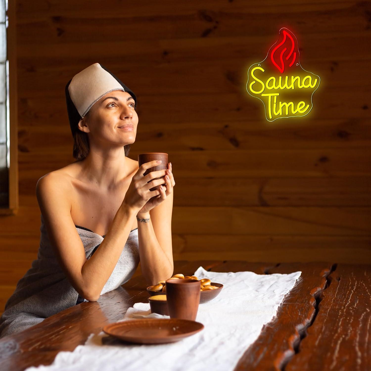 Neonowy Znak Sauna Time, Ściem – Home Gym Neon Sign recenzja i cena