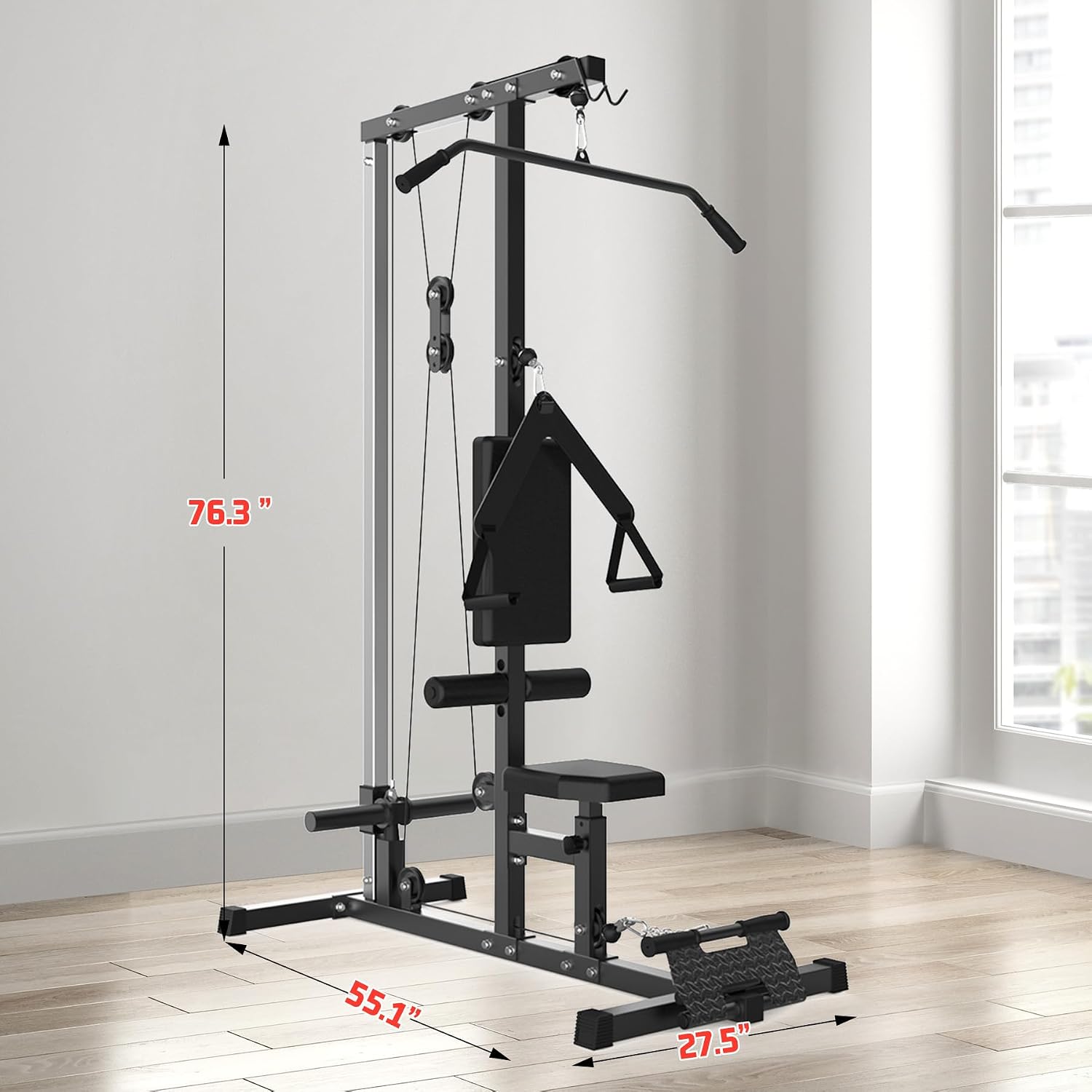 Montowany na ścianie przyrząd  – Home Gym Lat Pulldown Machine recenzja i cena