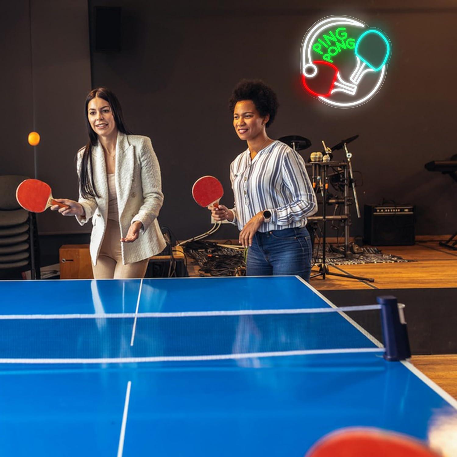 Neonowy znak Ping Pong, ściemn – Home Gym Neon Sign recenzja i cena
