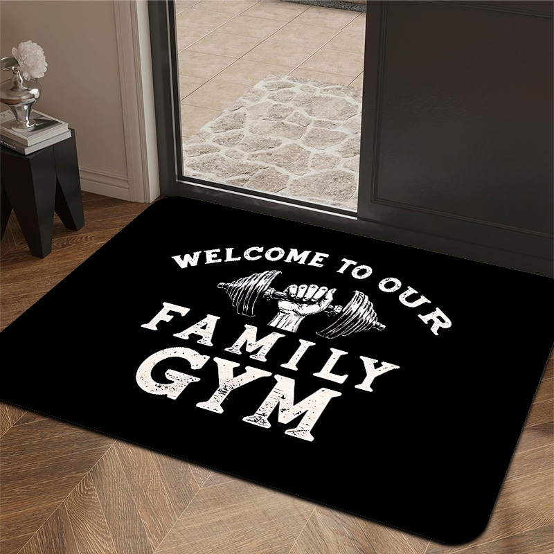 Wycieraczka z nadrukiem slogan – Home Gym Interior Design recenzja i cena