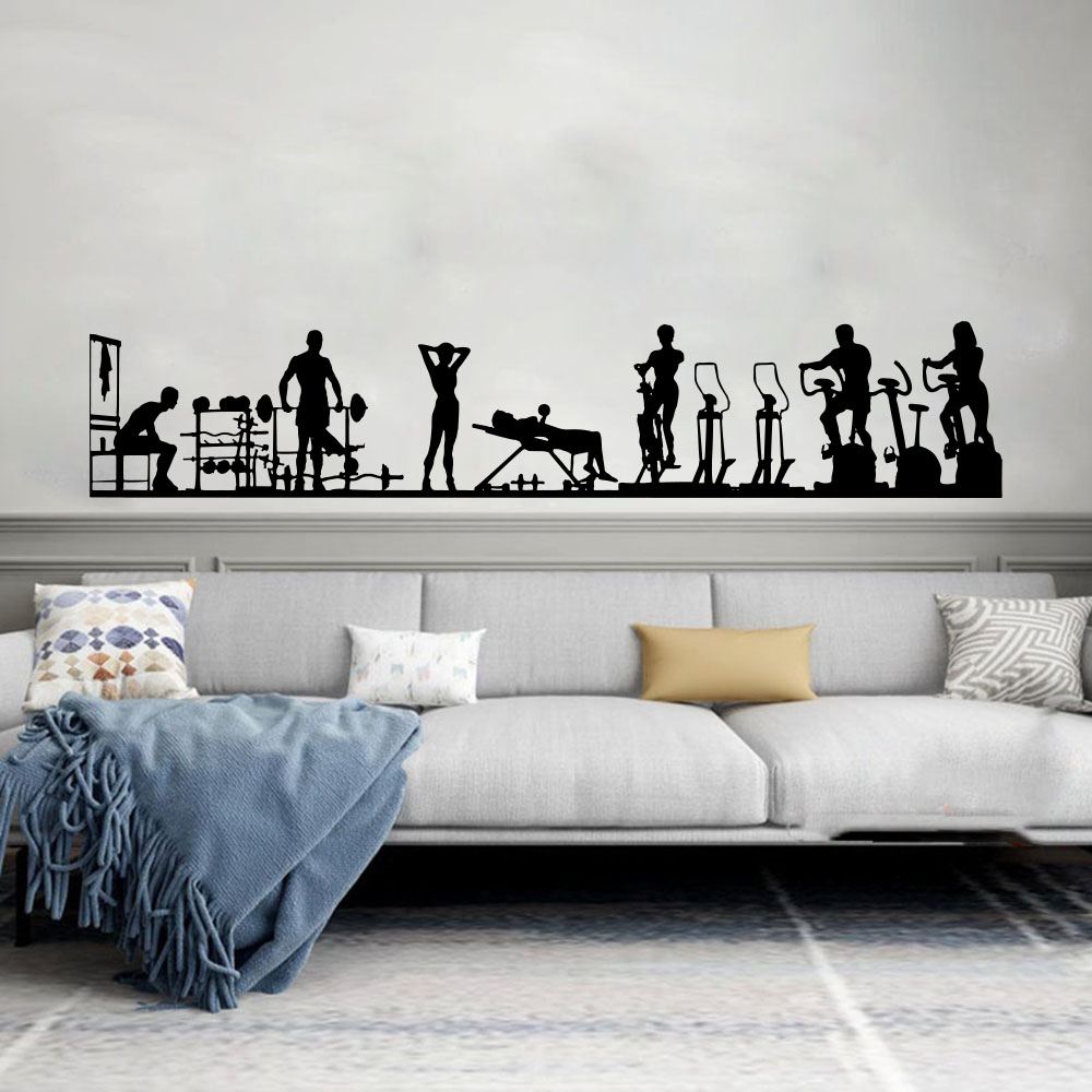 Duża naklejka ścienna do kultu – Home Gym Interior Design recenzja i cena